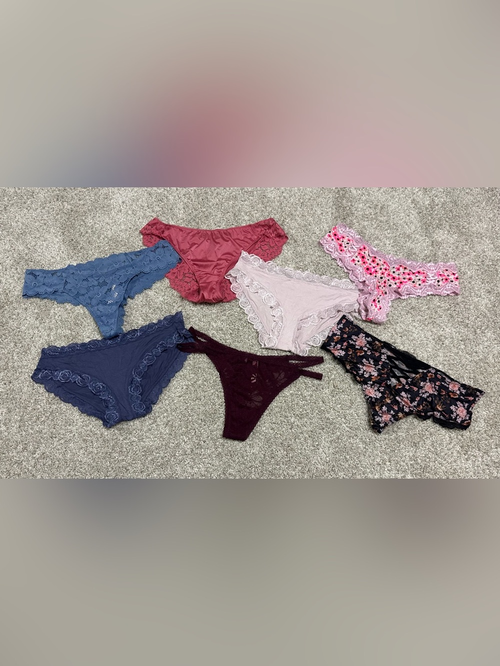Victoria’s Secret PINK Laura Ashley Maidenform Panties 7 Piece Bundle Size M